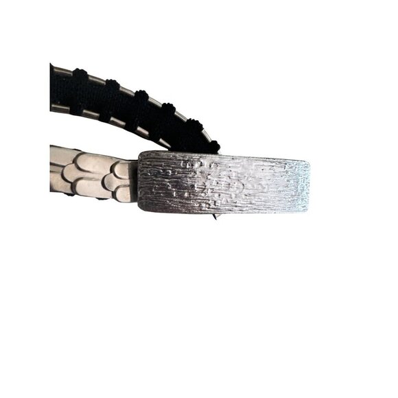 Vintage Silver Fish Scale Armour Skinny Belt - Picture 2 of 4